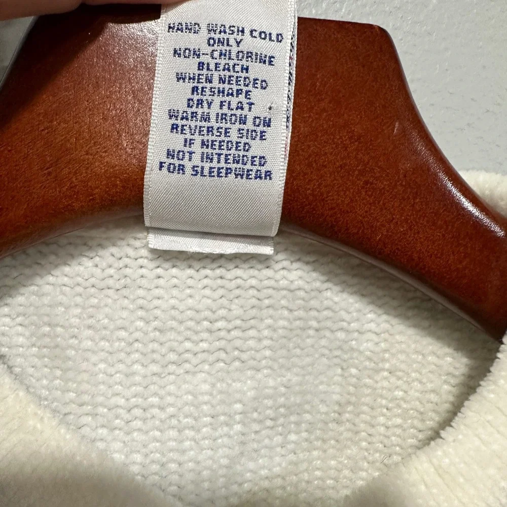 Gymboree Girls White Cable Knit Embroidered Floral Cardigan Sweater XLarge 6 Yrs